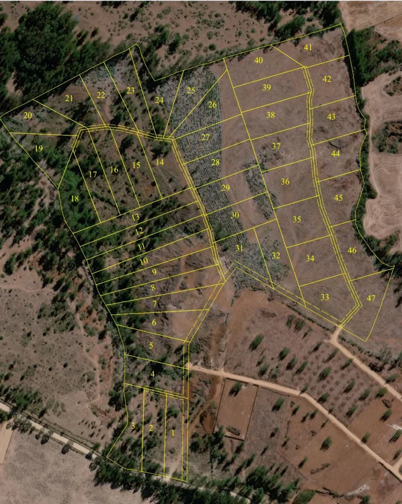 plano de parcelas en Pichilemu y santo domingo
